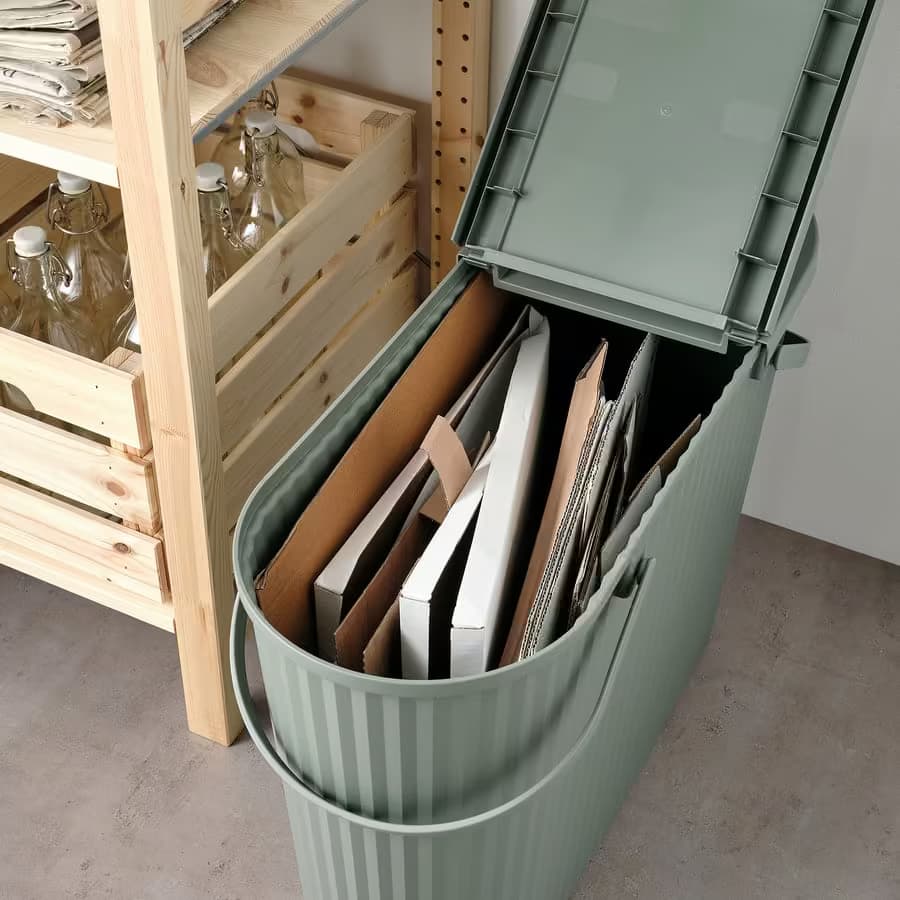سطل درب دار 48 لیتری ایکیا مدل DAMMANG — تصویر ۴