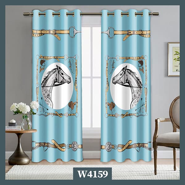پرده چاپی طرح اسب کد W4159