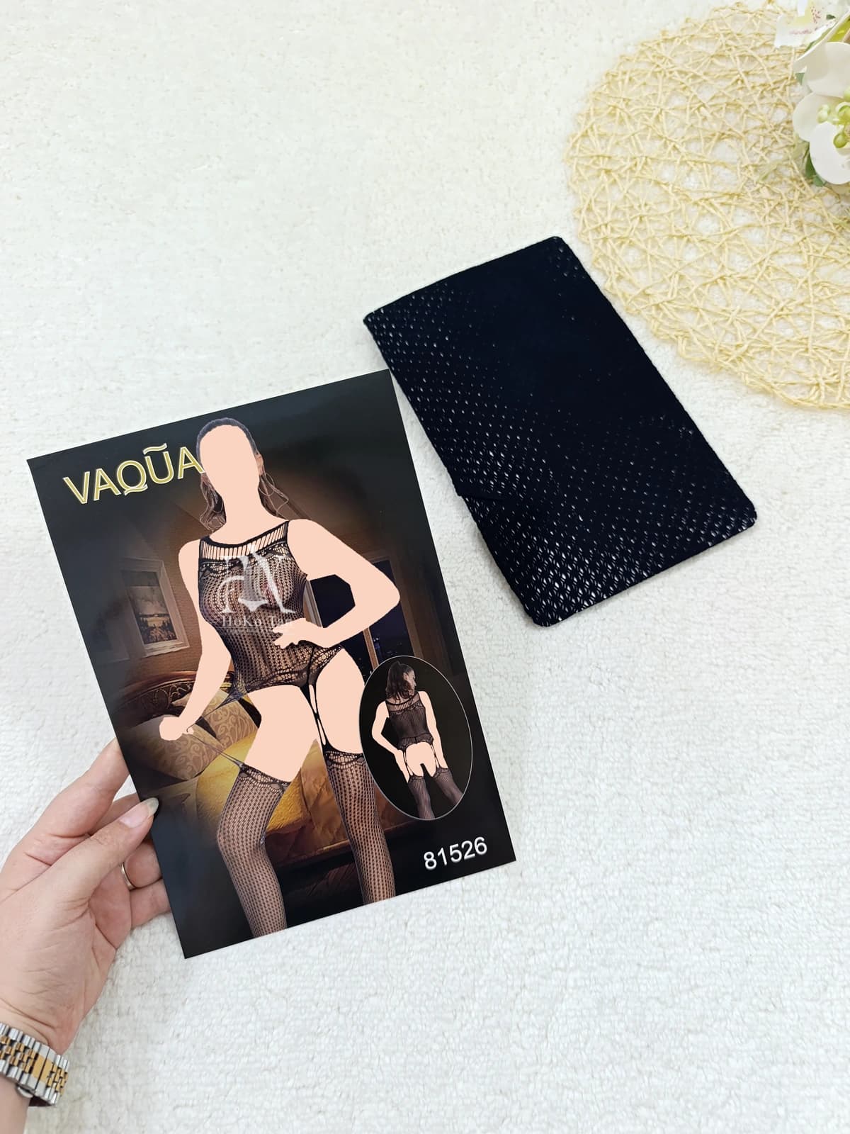 بادی زنبوری فانتزی فاق باز مشکی کد 81526