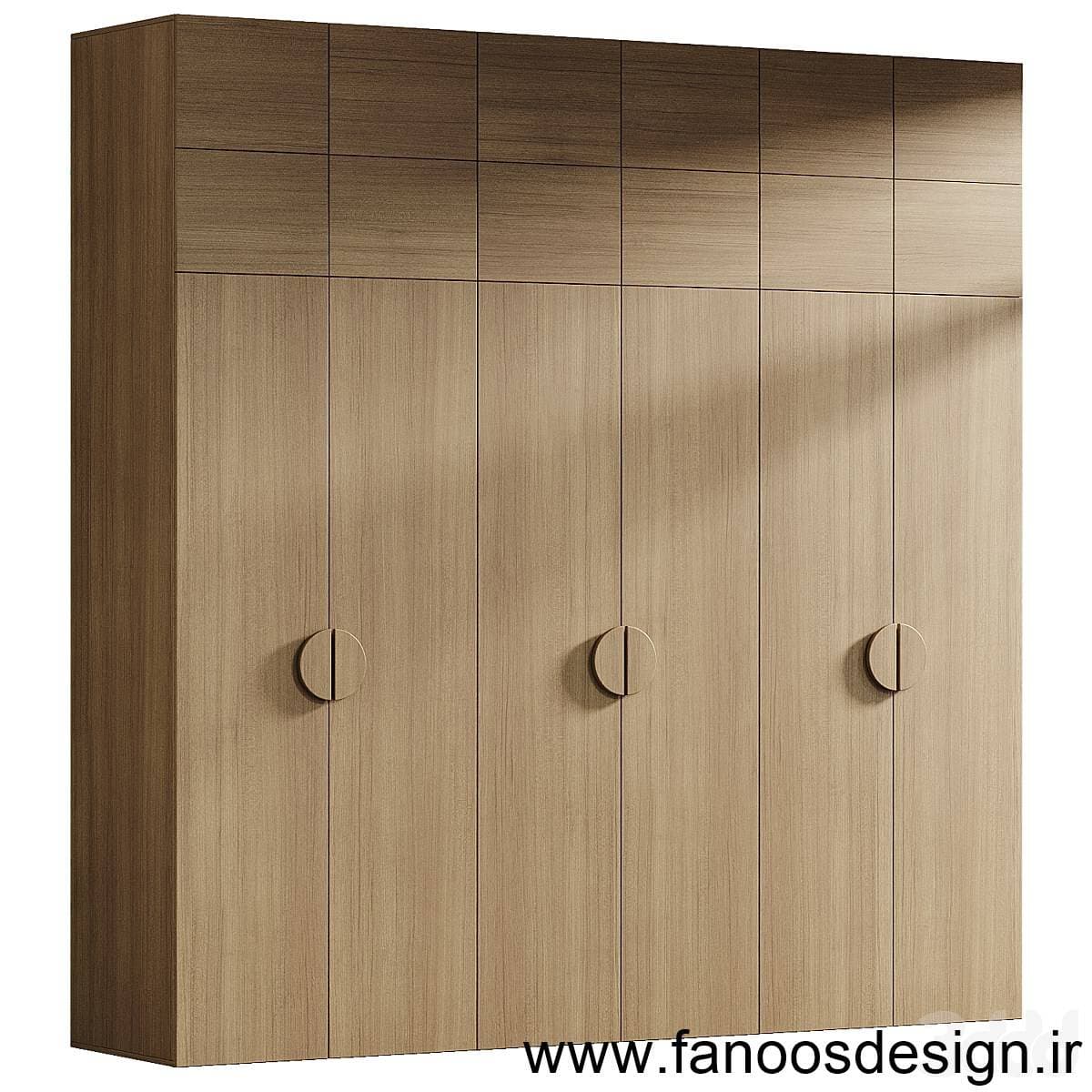کمد دیواری روکش چوب کد 060 — تصویر ۲