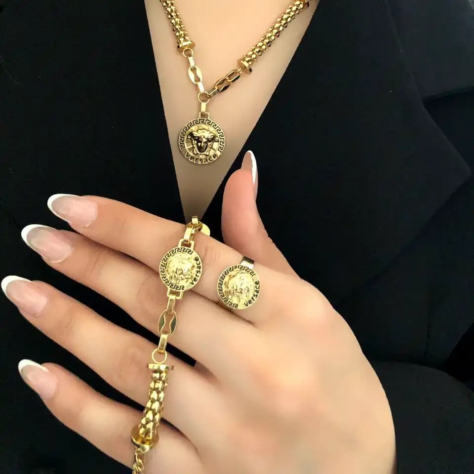 ست کامل مدل ورساچ آبکاری درجه یک ضد حساسیت رنگ ثابت کد zsm — تصویر ۴