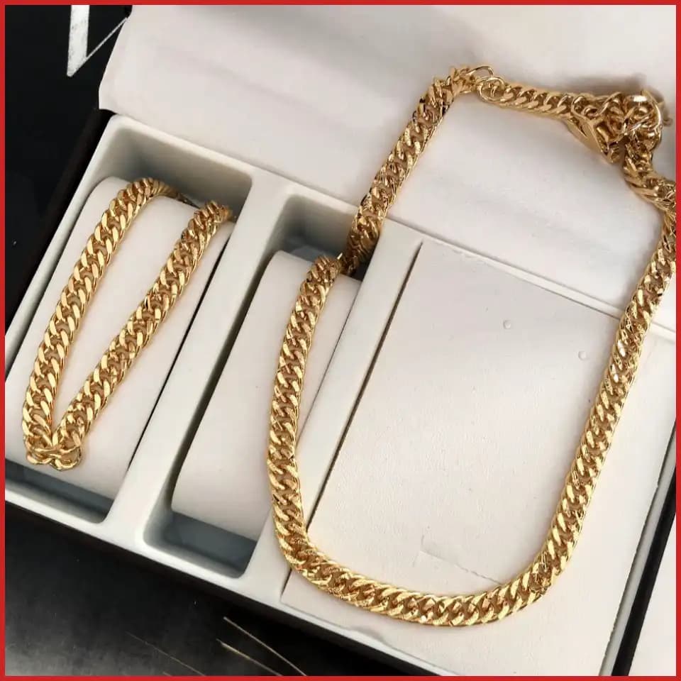 ست گردنبند و دستبند مدل کارتیر Cartier آبکاری ضد حساسیت رنگ ثابت کد zsm