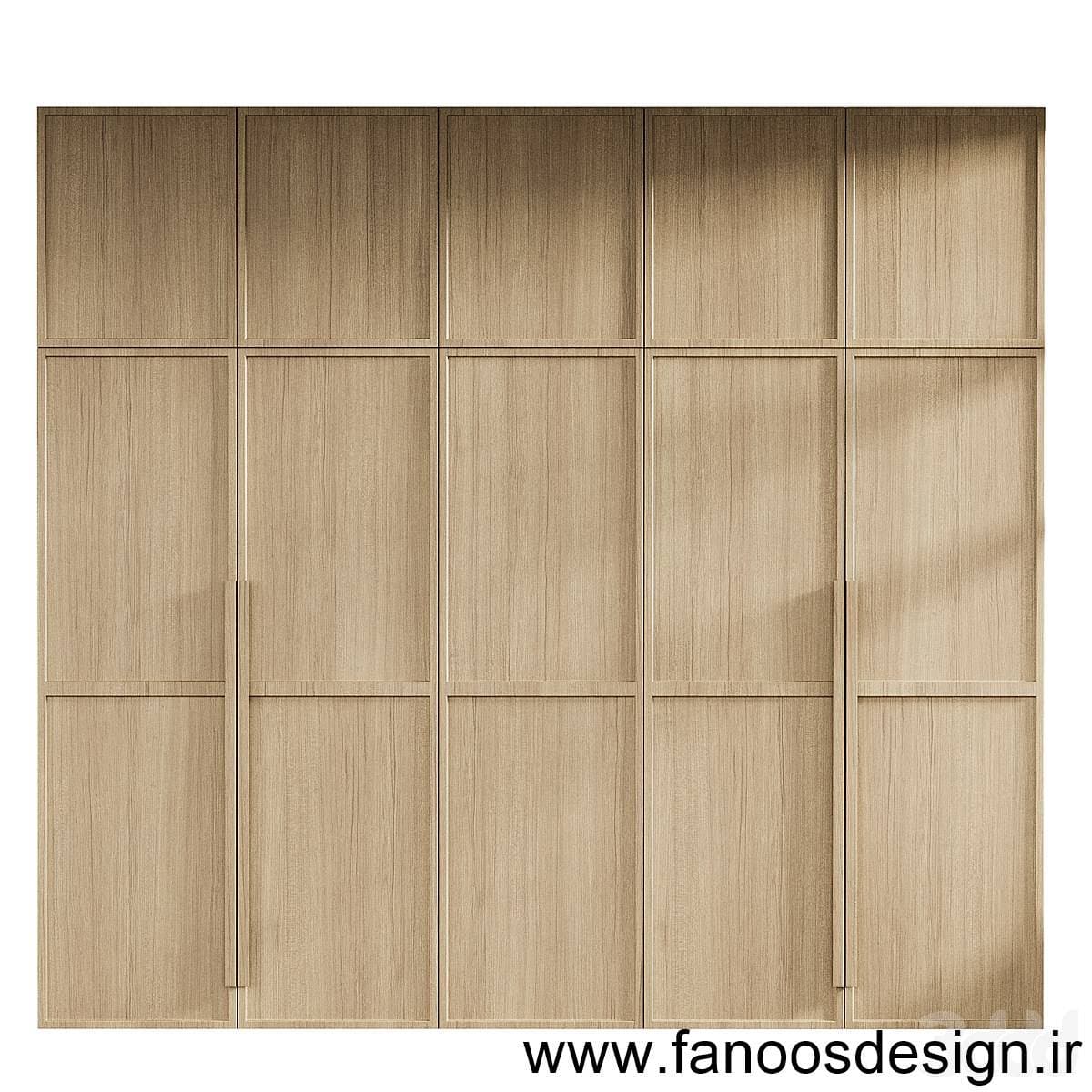 کمد دیواری روکش چوب کد 009