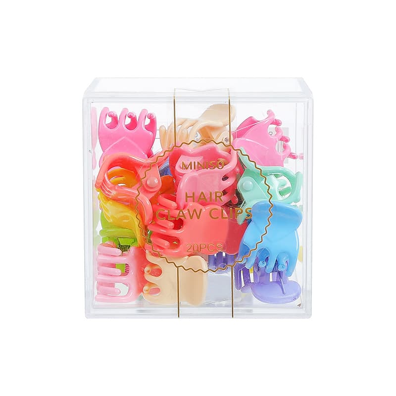 کلیپس ریز مینیسو Mini Colored Hair Claw Clip، رنگین، 20 عددی