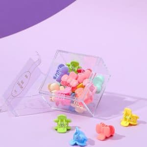 کلیپس ریز مینیسو Mini Colored Hair Claw Clip، رنگین، 20 عددی — تصویر ۷