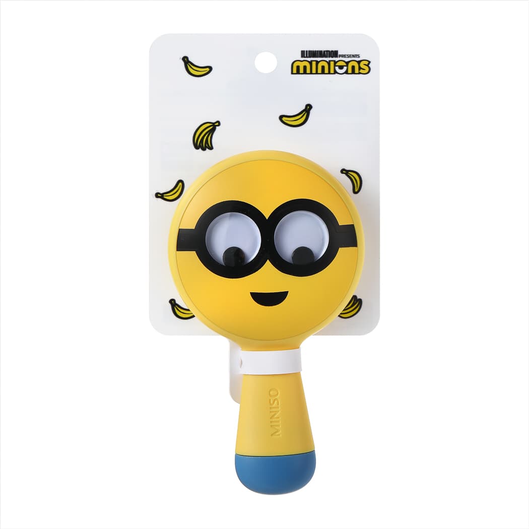 برس مو مینیسو، مدل MINISO Minions Collection Portable Paddle Brush ، طرح مینیون، زرد، 12 سانتی متر — تصویر ۲