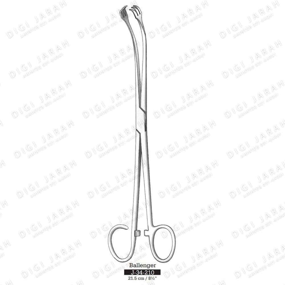 فورسپس لوزه گیر شش شاخ کرو J-34-210 surgicon 21.5cm