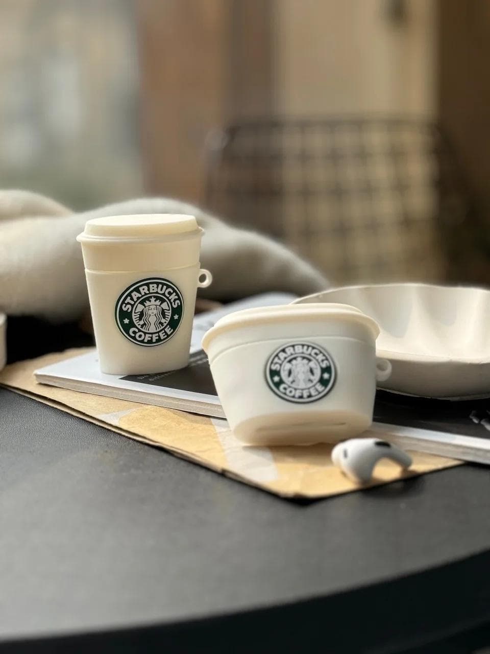 کاور ایرپاد استارباکس لیوانی سفید (کدa0115) مناسب برای airpods 3