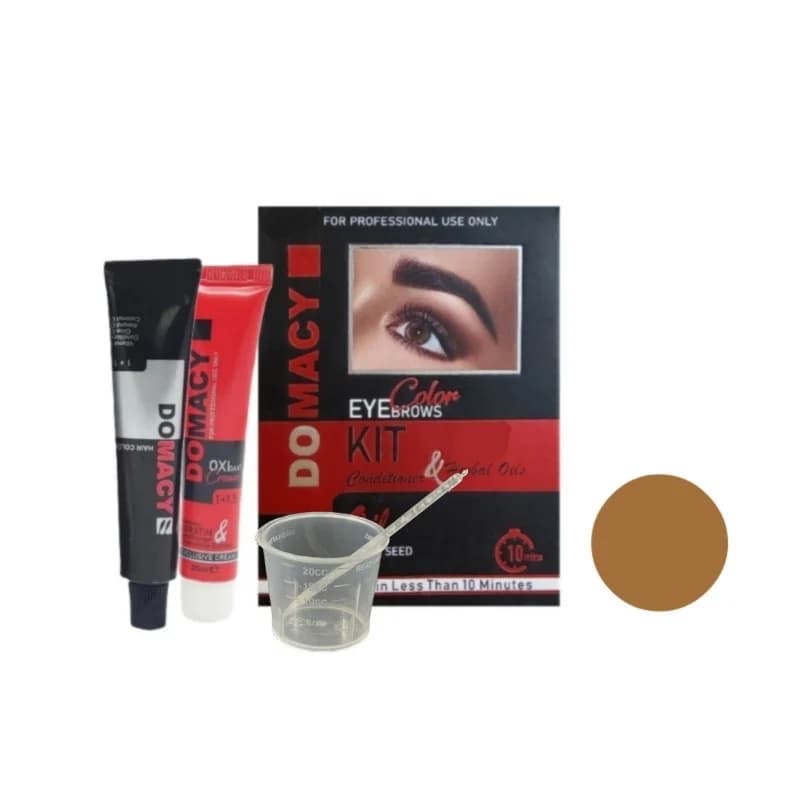 کیت رنگ ابرو دوماسی شماره 9 حجم 15 میلی لیتر رنگ کاراملی — تصویر ۲