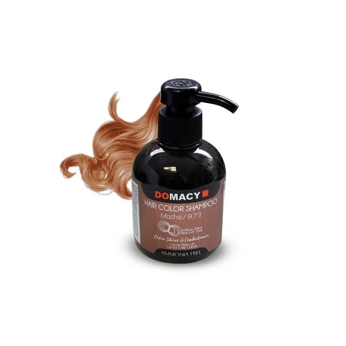 شامپو رنگساژ دوماسی مدل AMMONIA FREE شماره 8.73 حجم 300 میلی لیتر رنگ موکا قهوه ای — تصویر ۲