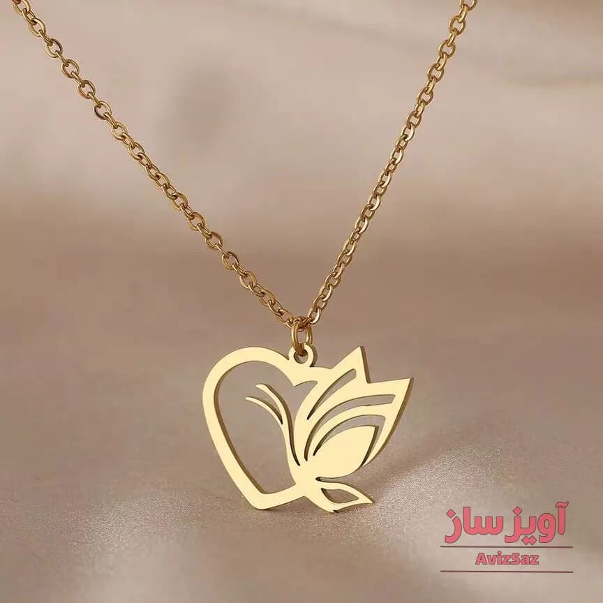 گردنبند قلب پروانه کد 100668