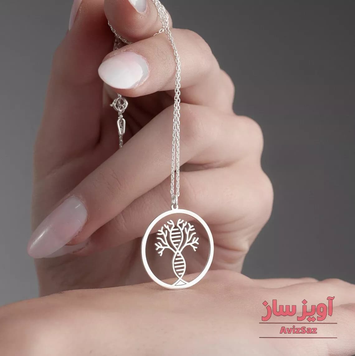 گردنبند درخت به شکل دی ان ای کد 100626