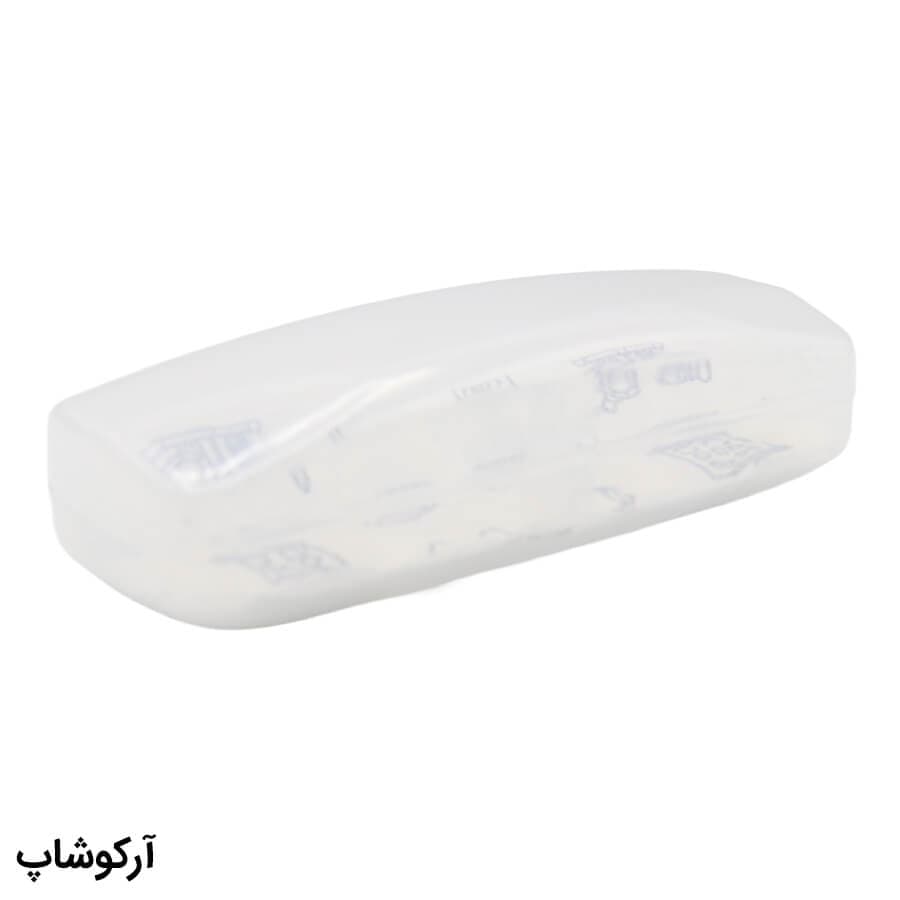 قاب عینک مستطیلی شکل، از جنس پلاستیک باکیفیت و رنگ شفاف و بی‌رنگ مدل 992791