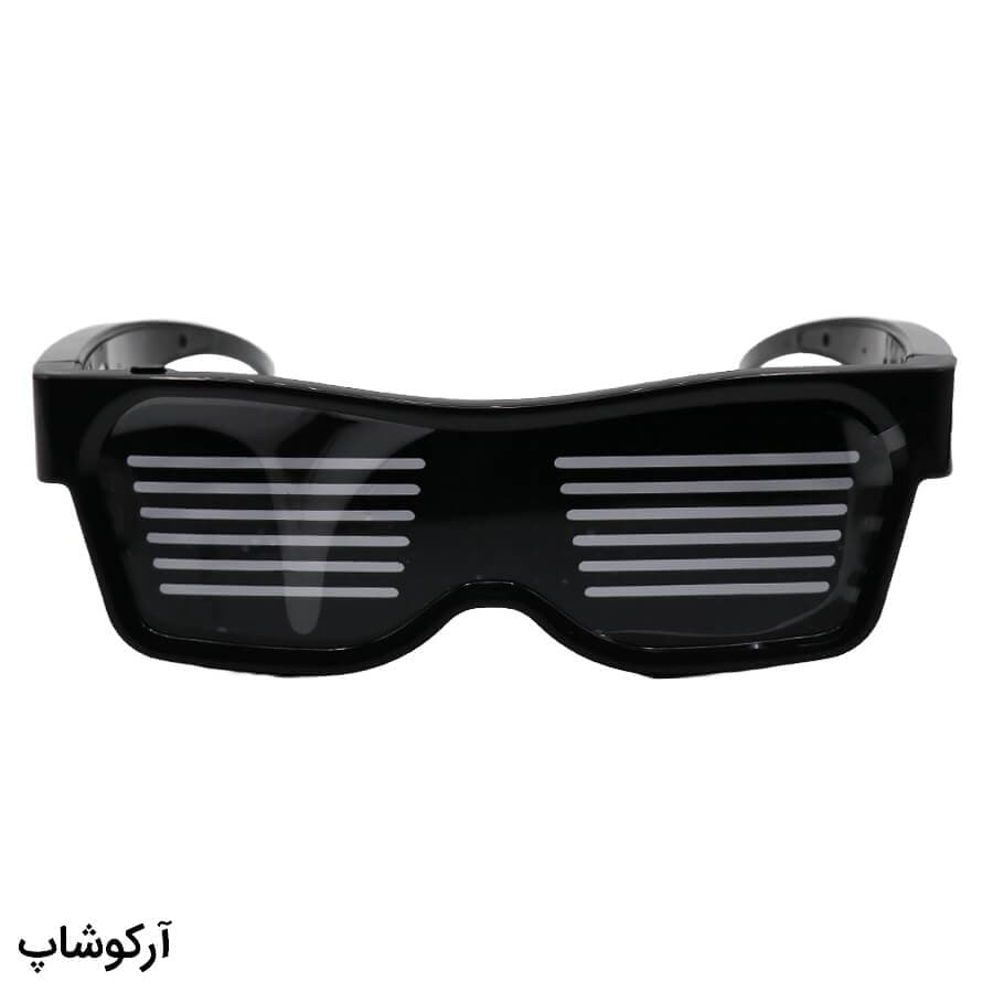 عینک دی جی و ال ای دی دار (LED)، با بلوتوث و قابل تنظیم – نور قرمز مدل Magic LED Eyeglasses — تصویر ۴