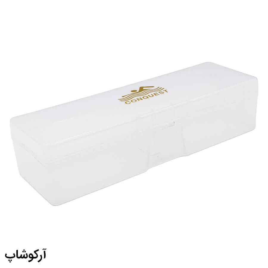عینک شنا CONQUEST مشکی رنگ، از جنس سیلیکونی به همراه قاب مدل BL3005 — تصویر ۷
