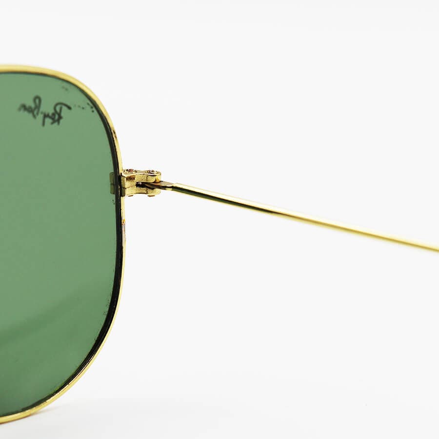 عینک آفتابی Ray-Ban با فریم خلبانی، مشکی رنگ و عدسی سبز تیره مدل HKM402 — تصویر ۹