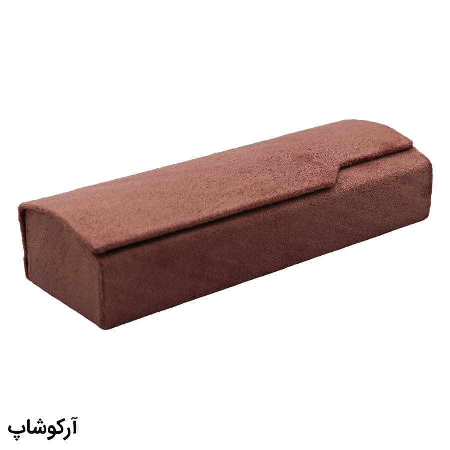 قاب عینک طبی با رنگ صورتی، جنس مخمل و درب آهنربایی مدل 992780