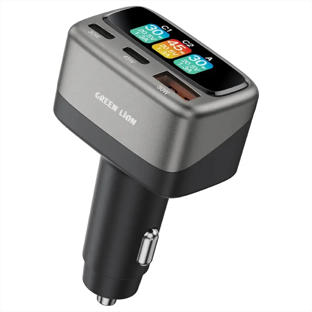 شارژر فندکی Green Lion Drive Core TFT با توان 105W و نمایشگر TFT