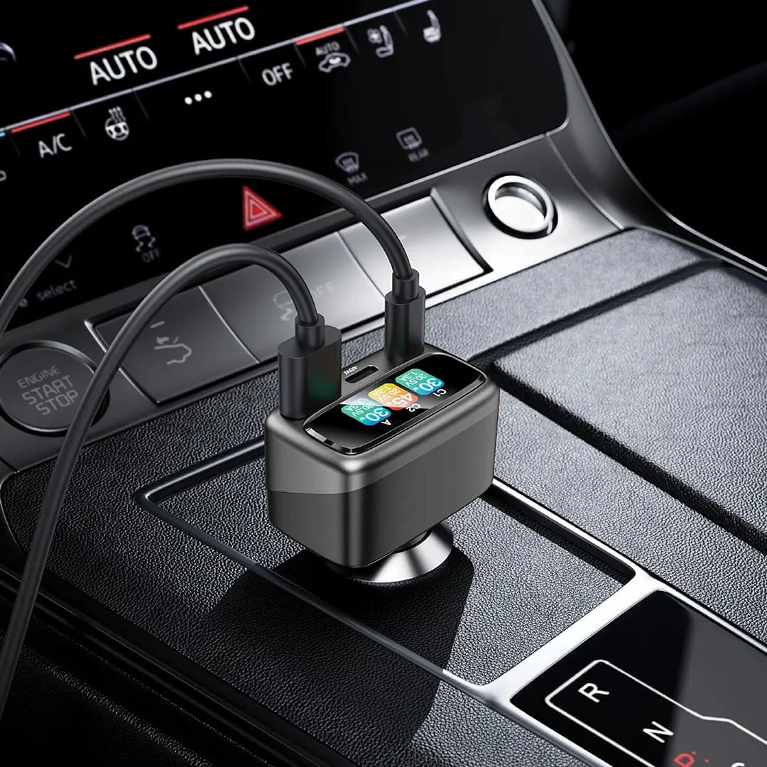 شارژر فندکی Green Lion Drive Core TFT با توان 105W و نمایشگر TFT — تصویر ۳