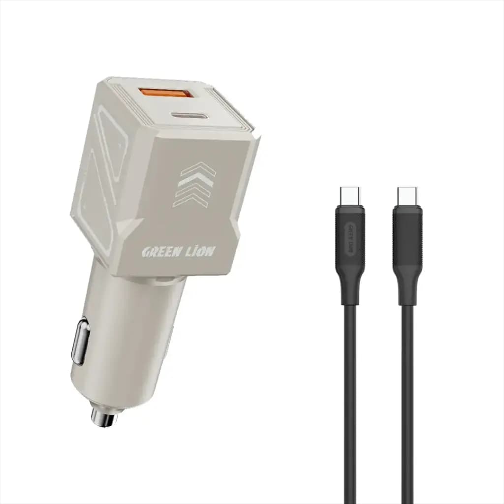 شارژر فندکی Green Lion Dual Volt Car Charger 60W دو پورت USB-C و USB-A