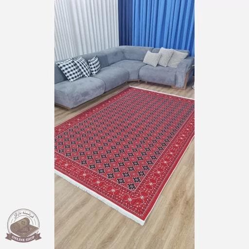 فرش مخمل طرح لاکی استُپ دار (اصلا لیز نمیخوره) a122 — تصویر ۷