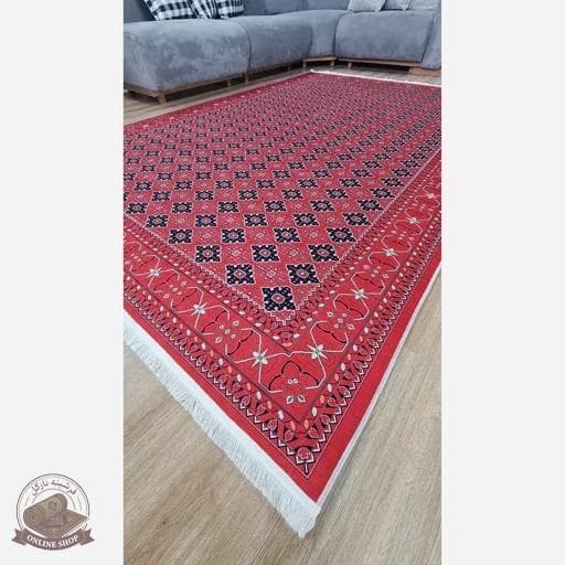 فرش مخمل طرح لاکی استُپ دار (اصلا لیز نمیخوره) a122 — تصویر ۴