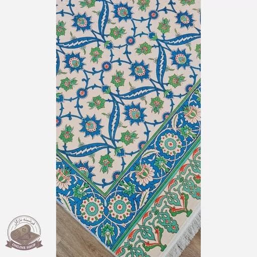 فرشینه مخمل طرح ابریشمی استُپ دار ( سُر نمیخوره) a054 — تصویر ۵