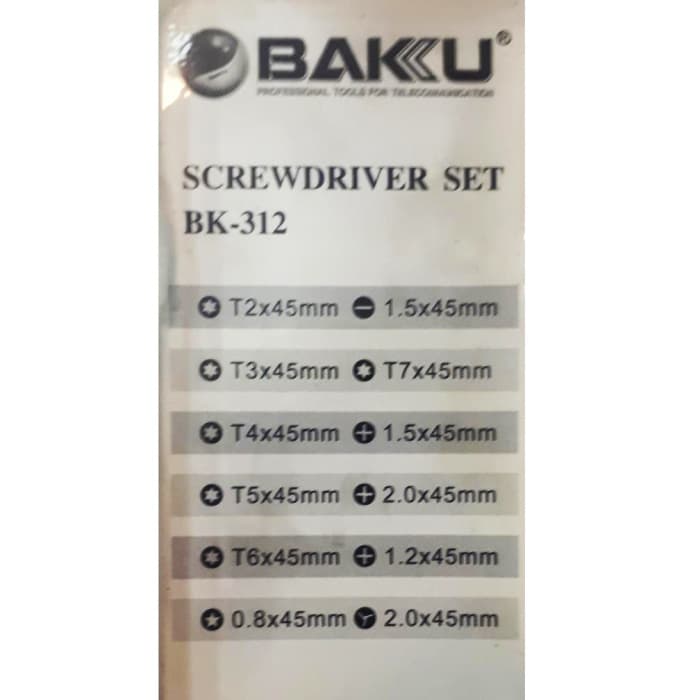 ست پیچ گوشتی باکو مدل BAKU BK-312 — تصویر ۲