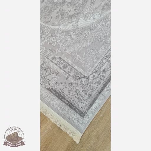 فرش کناره خاکستری مدرن جنس مخمل تُرک ابعاد دلخواه استُپ دار (ضد سُر) کد u56 — تصویر ۵
