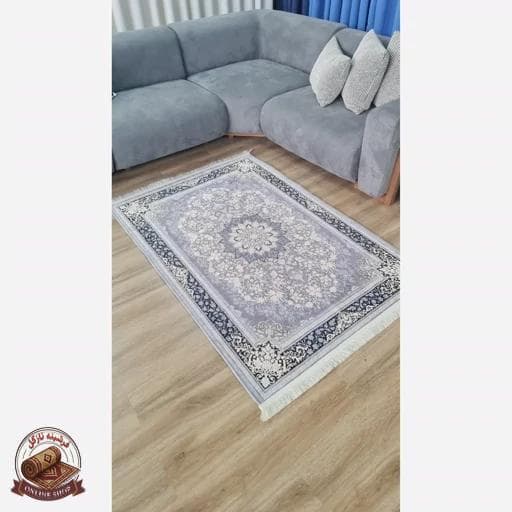 فرشینه طوسی مدرن جنس مخمل هازان تُرک استُپ دار(ابعاد دلخواه)ضد لغزش کد u16 — تصویر ۷