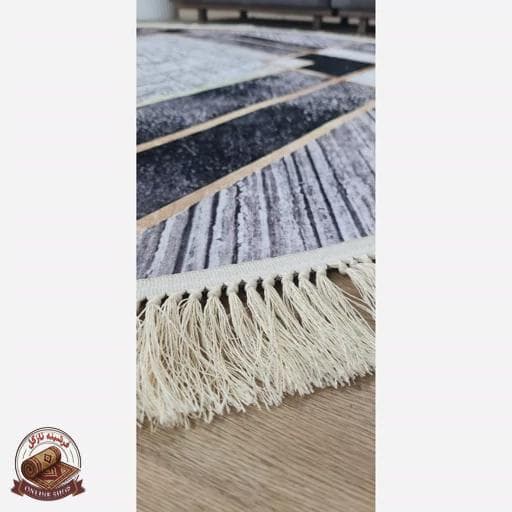 فرشینه مدرن | نرم و لطیف | جنس مخمل دایره ای استُپ دار (ضدلغزش) کد C04 — تصویر ۶