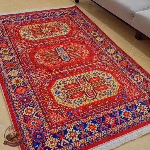 فرشینه سنتی | مخمل نرم و لطیف | طرح سنتی استُپ دار (ضدلغزش) O111 ابعاد مختلف
