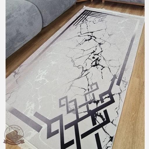 فرشینه طوسی h176 رویه مخمل ترک نرم و صاف مدرن ضدلغزش (ابعاد دلخواه) — تصویر ۷