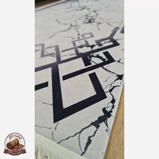 فرشینه طوسی h176 رویه مخمل ترک نرم و صاف مدرن ضدلغزش (ابعاد دلخواه) — تصویر ۳
