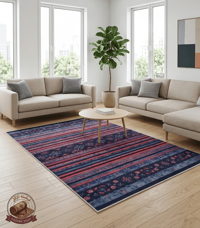 فرشینه نانو مخمل مدرن استُپ دار (ابعاد دلخواه) تولید میشه کد u240