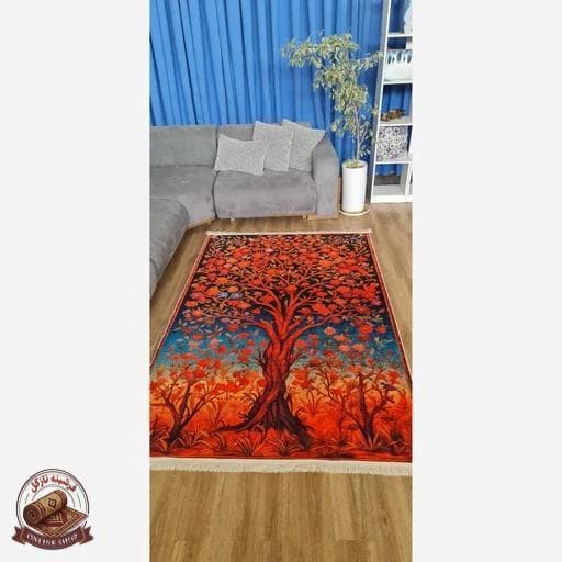 فرشینه مخمل مدرن طرح ابریشمی استُپ دار (ابعاد دلخواه) A087 — تصویر ۵