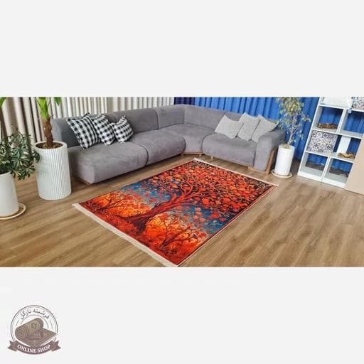 فرشینه مخمل مدرن طرح ابریشمی استُپ دار (ابعاد دلخواه) A087 — تصویر ۴