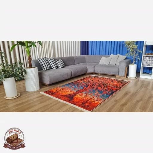 فرشینه مخمل مدرن طرح ابریشمی استُپ دار (ابعاد دلخواه) A087 — تصویر ۷