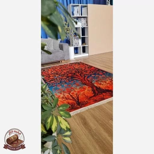 فرشینه مخمل مدرن طرح ابریشمی استُپ دار (ابعاد دلخواه) A087 — تصویر ۳