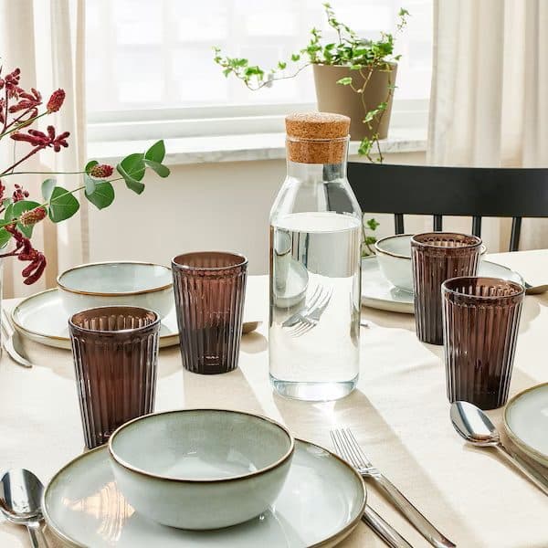 لیوان شفاف دودی ایکیا IKEA-VARDAGEN (4 عددی) — تصویر ۴