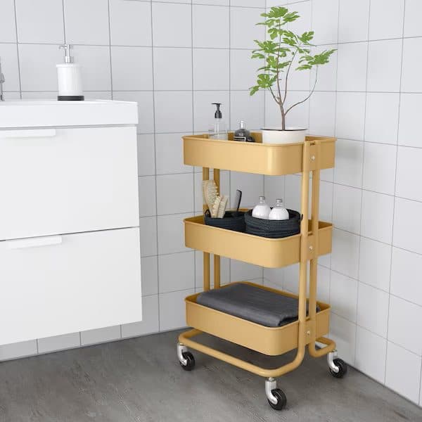 ترولی 3 طبقه طلایی ایکیا IKEA-RASKOG — تصویر ۲