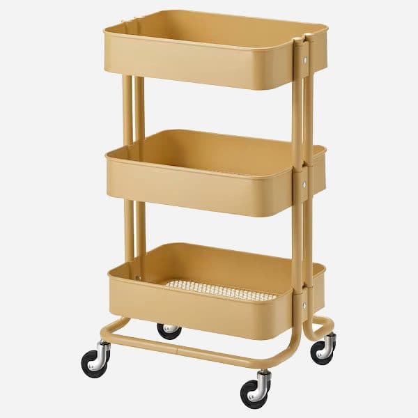 ترولی 3 طبقه طلایی ایکیا IKEA-RASKOG