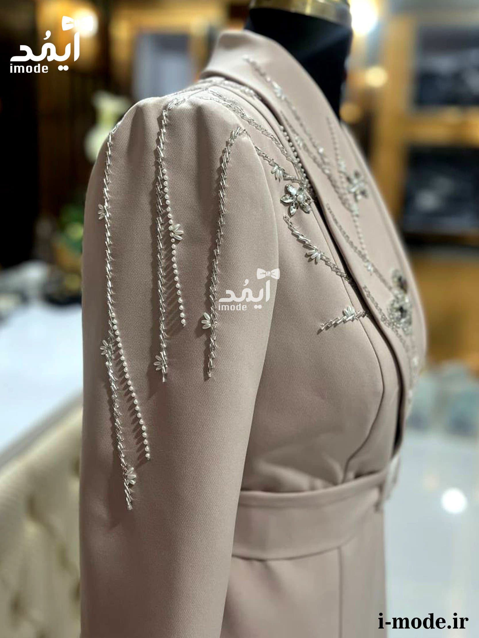 مدل کت تک مجلسی زنانه سنگ دوزی مدل زمرد کت مجلسی دخترانه — تصویر ۶