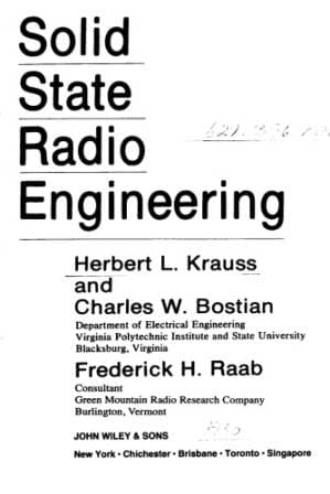 دانلود کتاب Solid State Radio Engineering