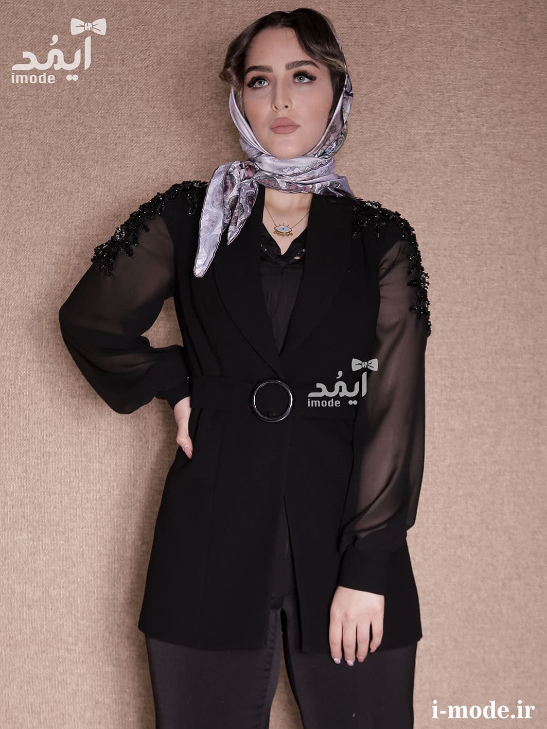 کت مشکی مجلسی زنانه مدل نگین کت تک مشکی زنانه کت دخترانه — تصویر ۵