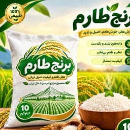 برنج طارم هاشمی مازندران (10کیلویی) — تصویر ۲