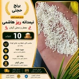 برنج نیم دانه ریز هاشمی (10 کیلو) ارسال رایگان — تصویر ۲