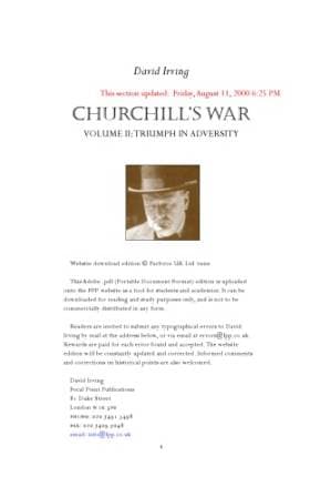 دانلود کتاب Churchill’s War Volume II: Triumph in Adversity