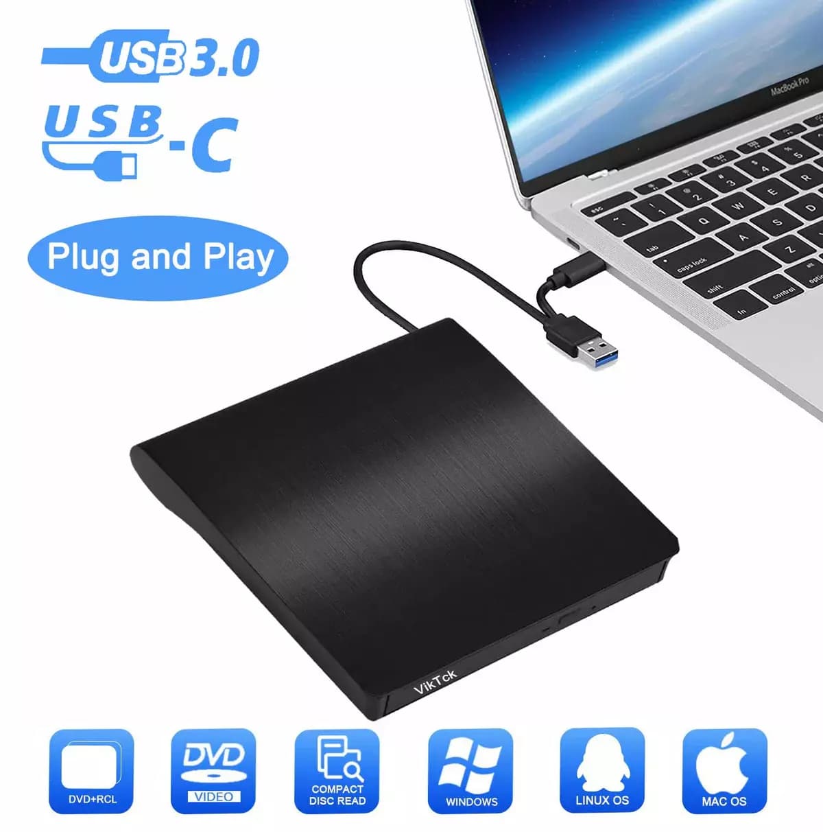 دی وی دی رایتر اکسترنال USB3.0 — تصویر ۲