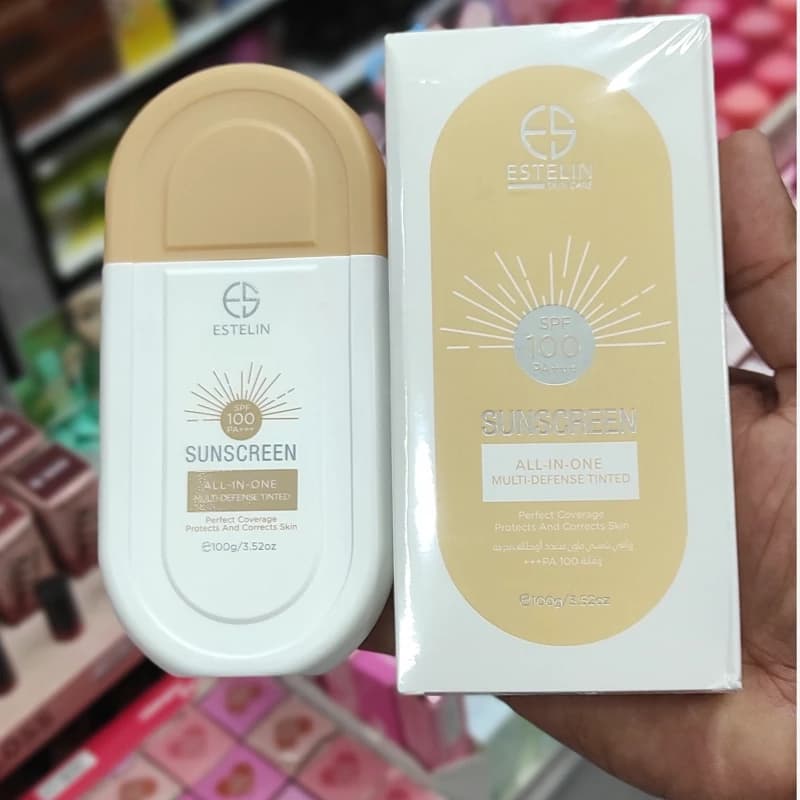 ضد آفتاب رنگی استلین مدل SPF-100 حجم 100میل کد 1708 — تصویر ۳
